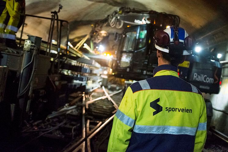 Sporveien utfører vedlikeholdsarbeid i påsken. Foto: Simen Prestaasen/ Sporveien.