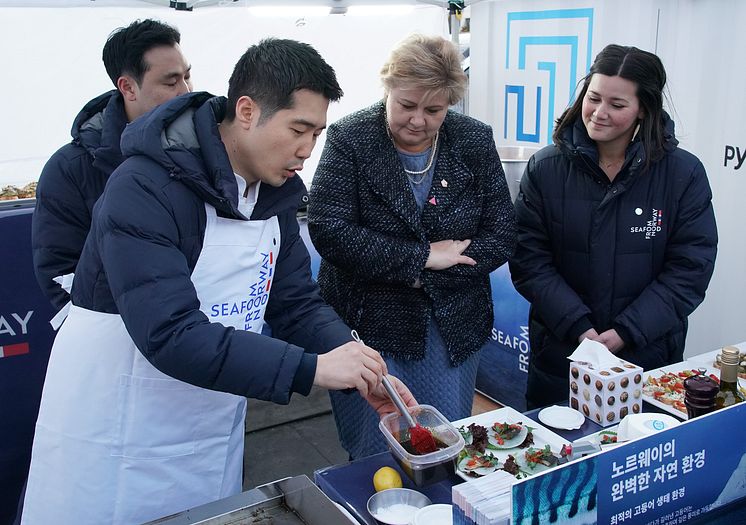 Statsminister Erna Solberg i Korea