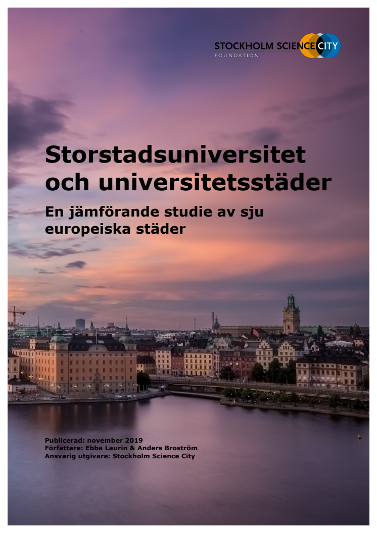 Storstadsuniversitet och universitetsstäder - en jämförande studie av sju europeiska städer