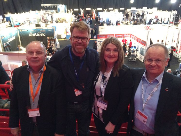 Gilbert Fransson, FVU, Tommy Letzén, MRF, Carmen Brüning, Svenska Mässan och Peter Buhre, DRF.