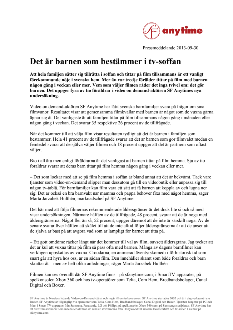 Det är barnen som bestämmer i tv-soffan 