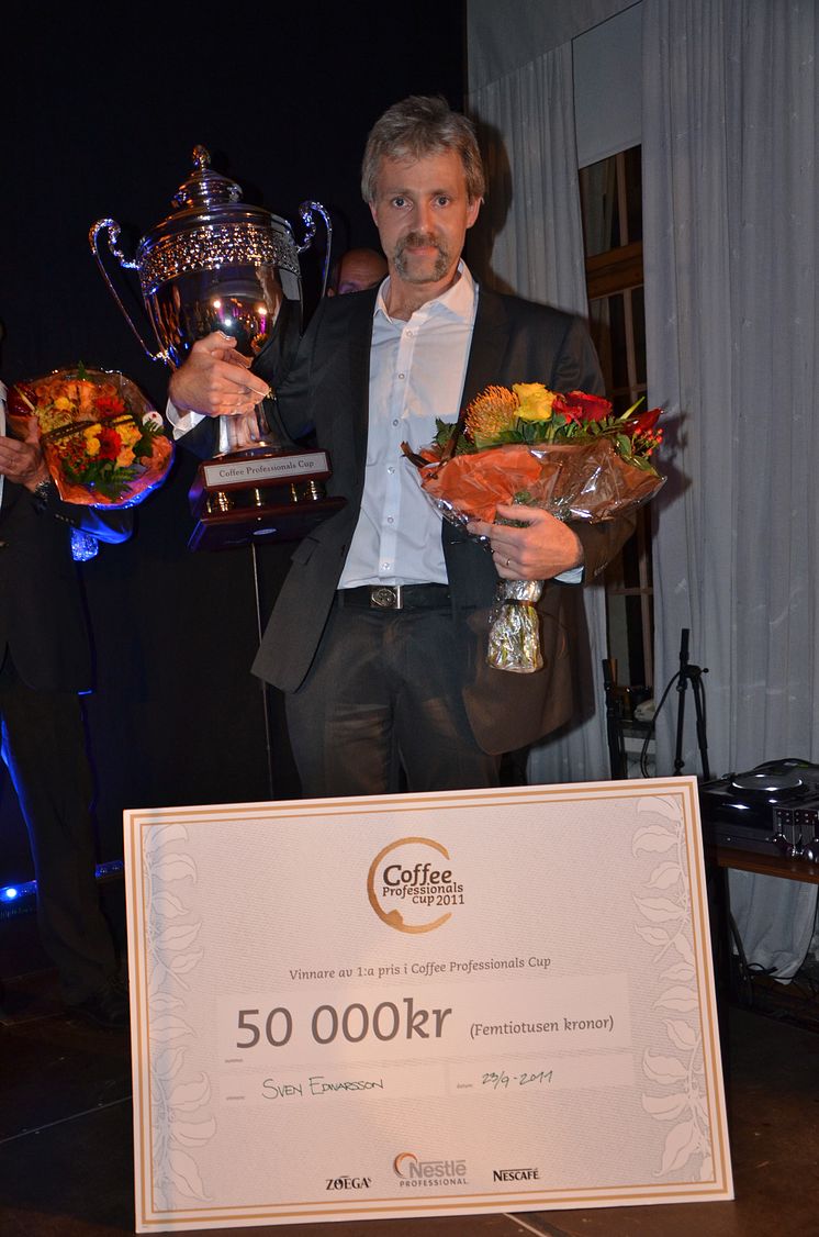 Sven Edwardson från Göteborg vinnare i Coffee Professionals Cup