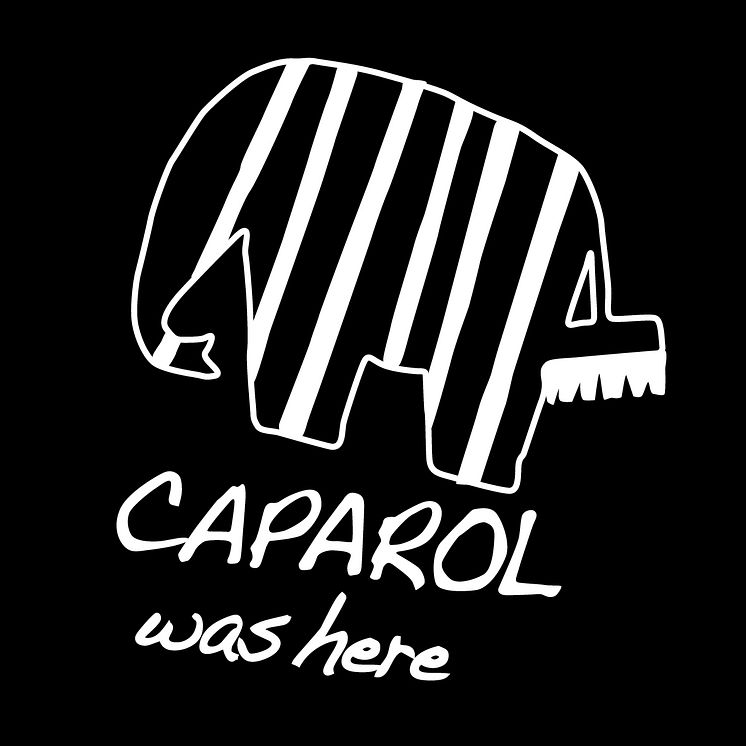 Caparol was here logga med svart bakgrund