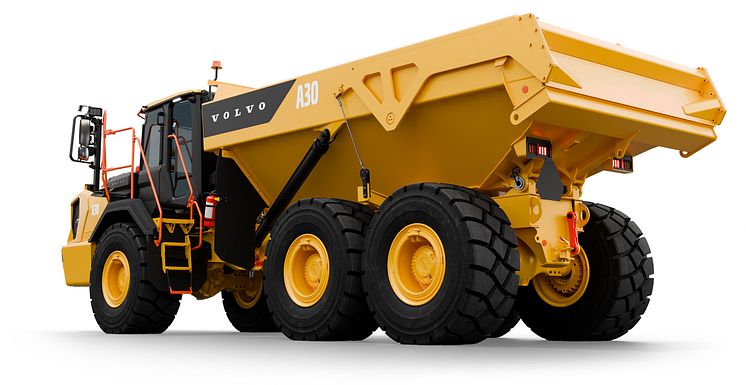 Volvo A30 Electric eldriven dumper (vänster bak) 