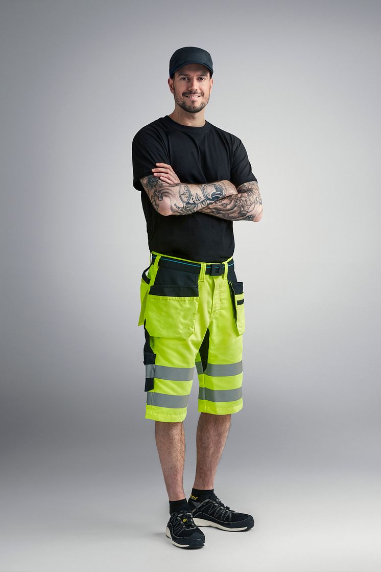 6131 LiteWork+, High-Vis shorts med hylsterlommer