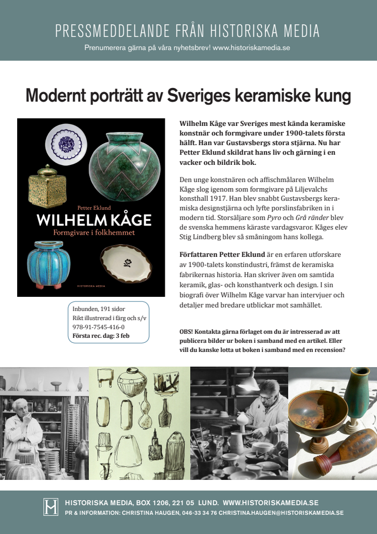 Modernt porträtt av Sveriges keramiske kung