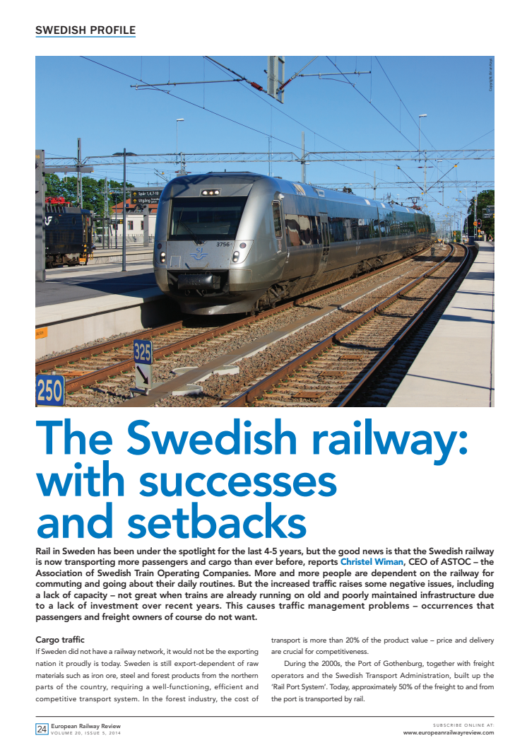 The Swedish railway: with successes and setbacks