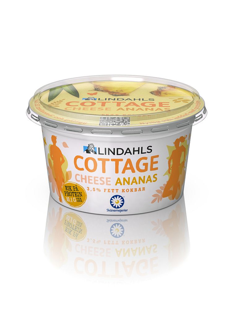 Lindahls Cottage Cheese, Ananas, 200g