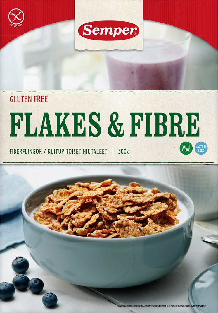Glutenfria flingor Flakes & Fibre