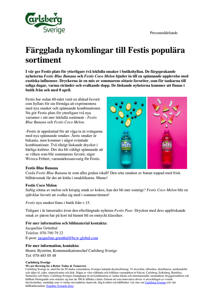 Färgglada nykomlingar till Festis populära sortiment