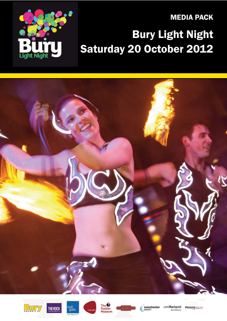 Your media pack for Bury Light Night: Saturday 20 October 2012