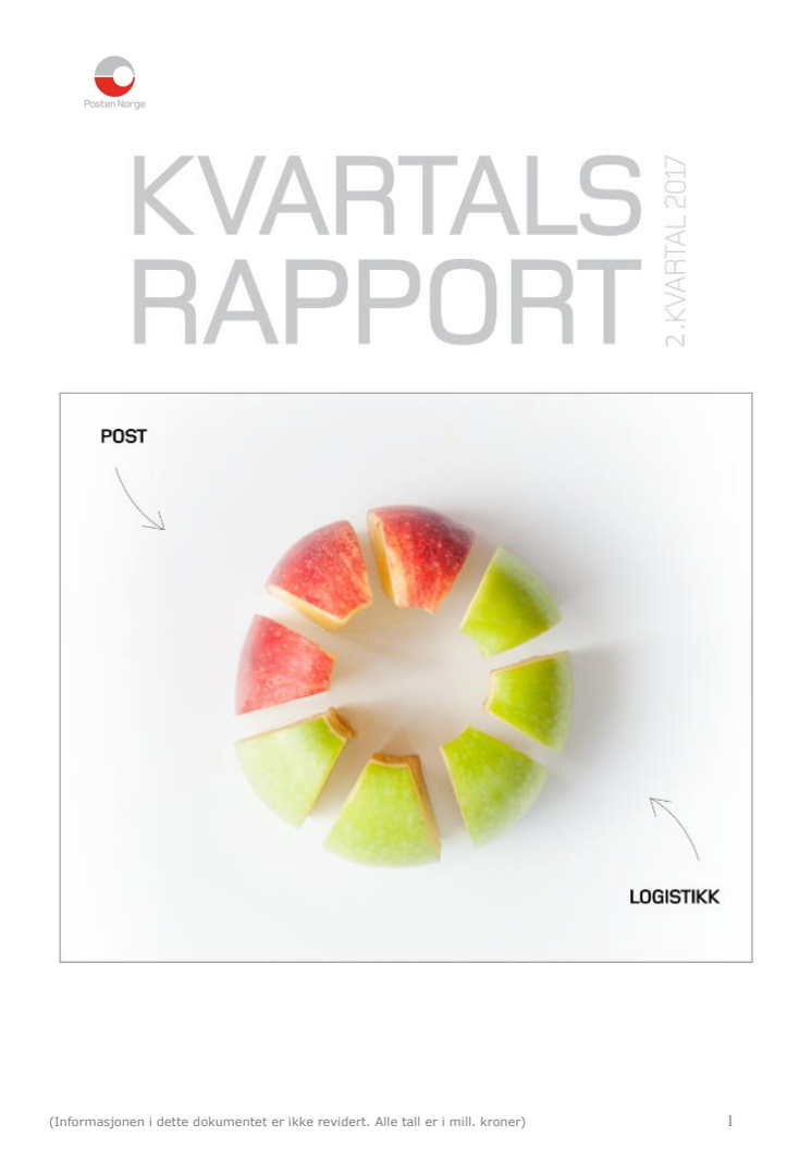 Posten Norge Kvartalsrapport Q2-2017