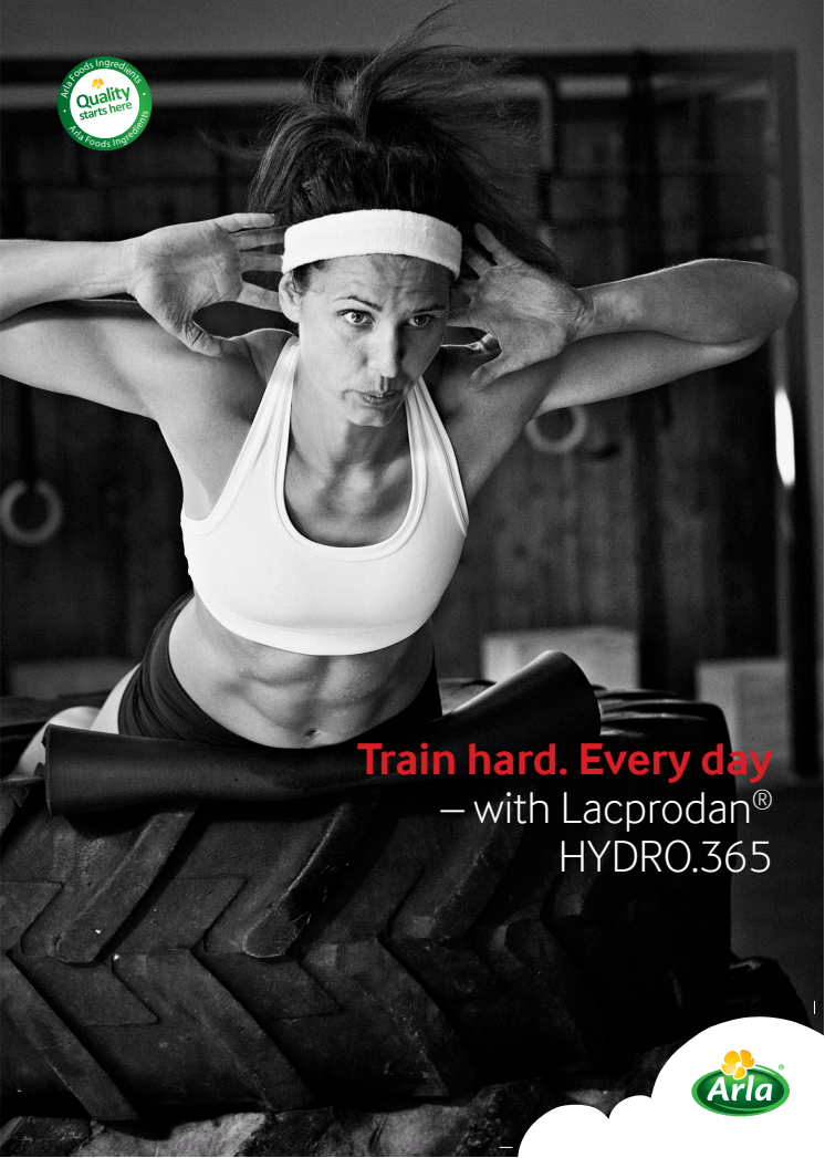 Train hard. Every day - with Lacprodan® HYDRO.365
