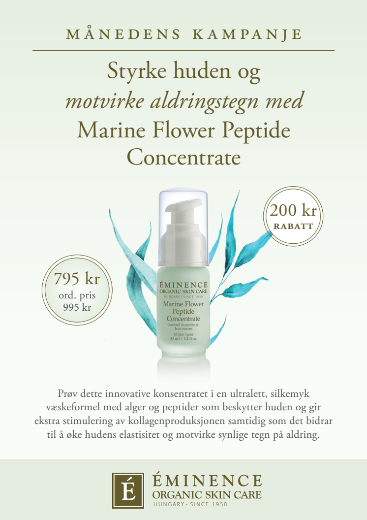 Styrke huden og motvirke aldringstegn med Marine Flower Peptide Concentrate