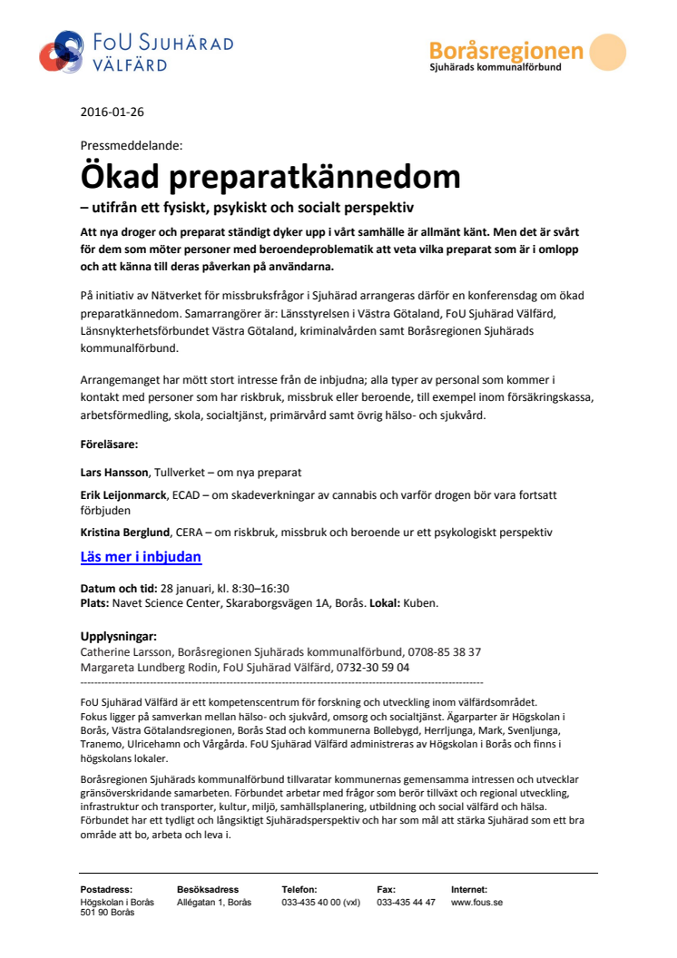 Preparatkännedom för möten med personer i beroende och riskbruk
