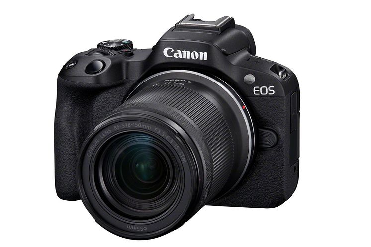 Canon EOS R50_Black_FrontSlantLeft_RF-S18-150mm