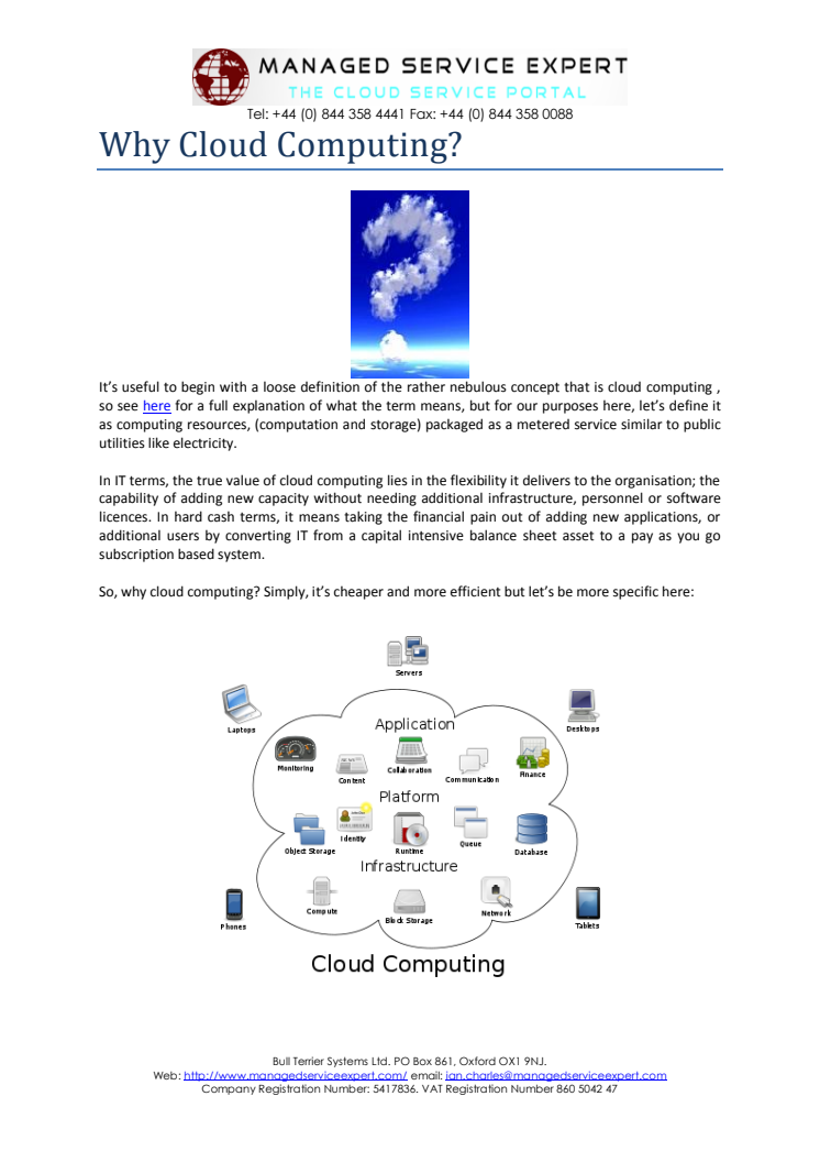 Why Cloud Computing?