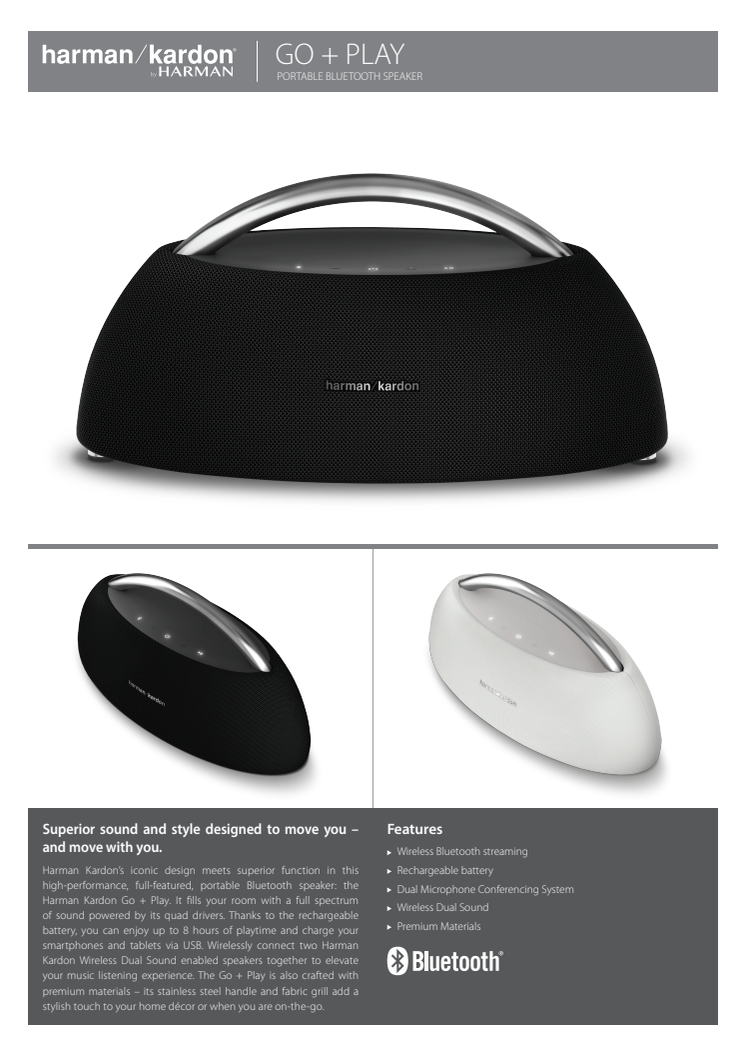 Nu lanseras Harman Kardon Go + Play – bra ljud, trådlös frihet och stilren design