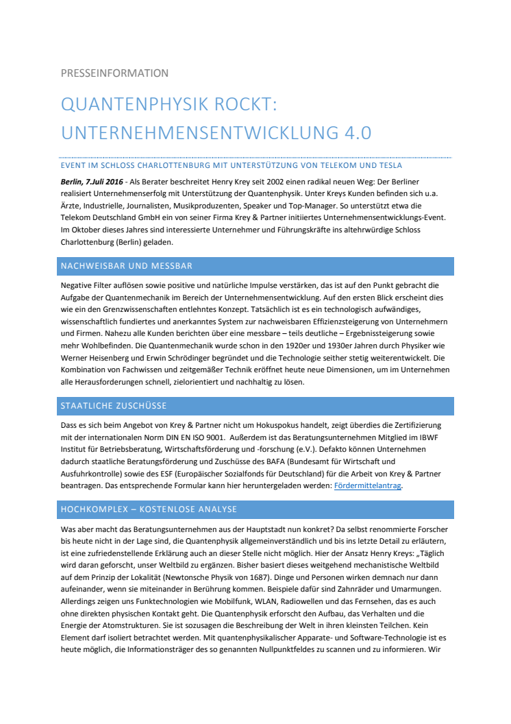 QUANTENPHYSIK ROCKT: UNTERNEHMENSENTWICKLUNG 4.0