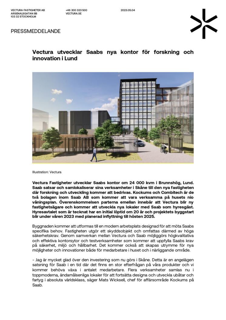 Vectura utvecklar Saabs nya kontor för forskning och innovation i Lund.pdf