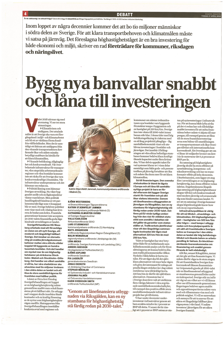 Bygg nya banvallar snabbt och låna till investeringen