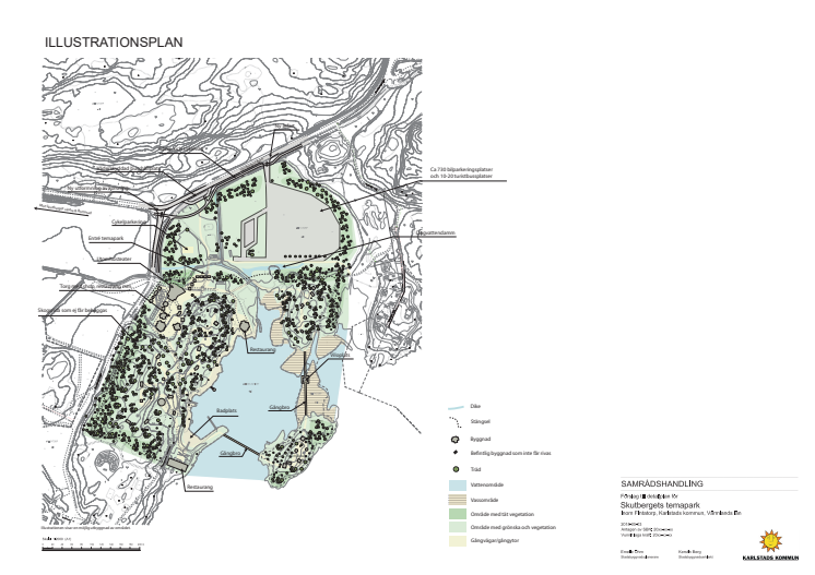 Illustrationsplan temapark Skutberget