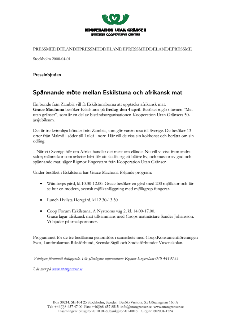 Spännande möte mellan Eskilstuna och afrikansk mat