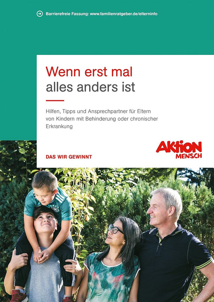 Cover-Foto Ratgeber für Eltern von Kindern mit Behinderung oder chronischer Erkrankung