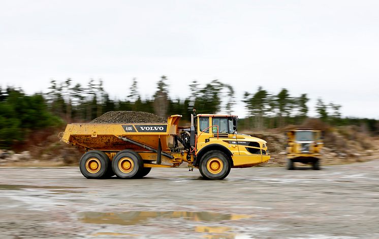 Volvo A30G hos Borgstena Dumpertransport