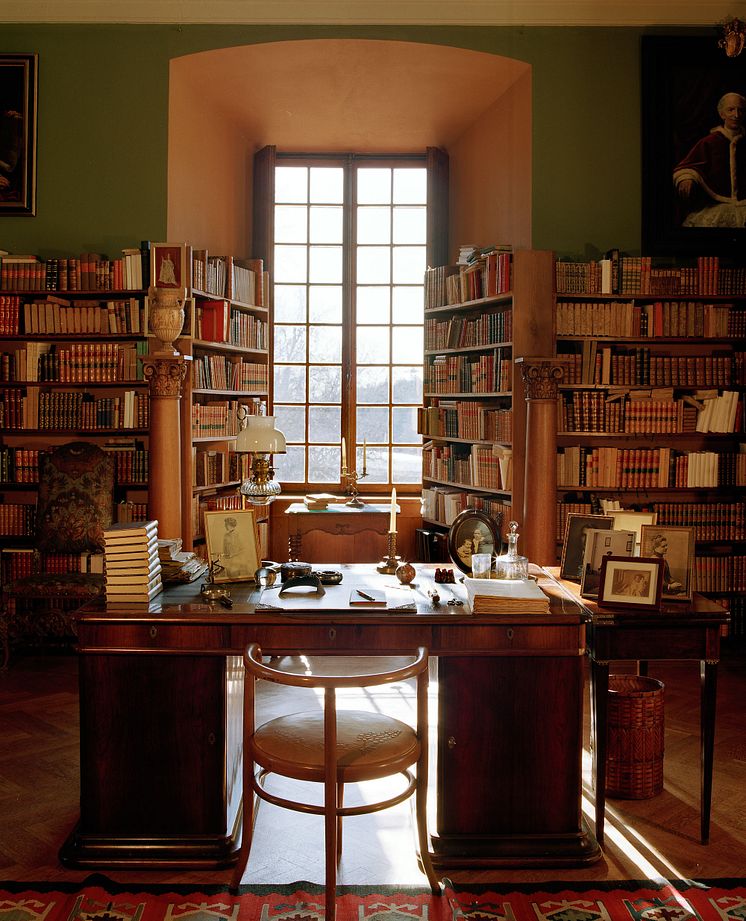 Tyresö slott, biblioteket, foto Peter Segemark, Nordiska museet