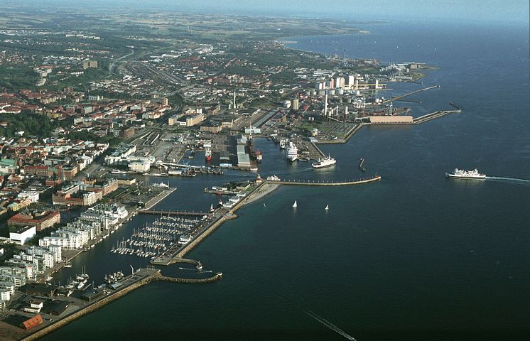 Flygbild Norra Hamnen norr
