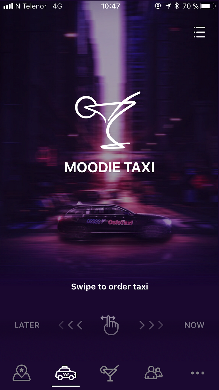 Skjermbilde Moodie Taxi