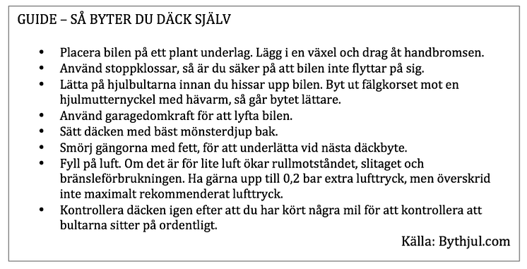 Guide - så byter du däck