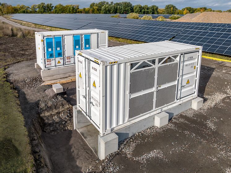 Co-located storage at solar park in Linköping