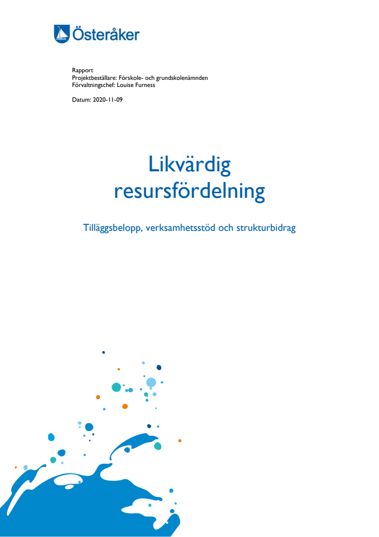 Utbildningsförvaltningens utredning likvärdig resursfördelning november 2020