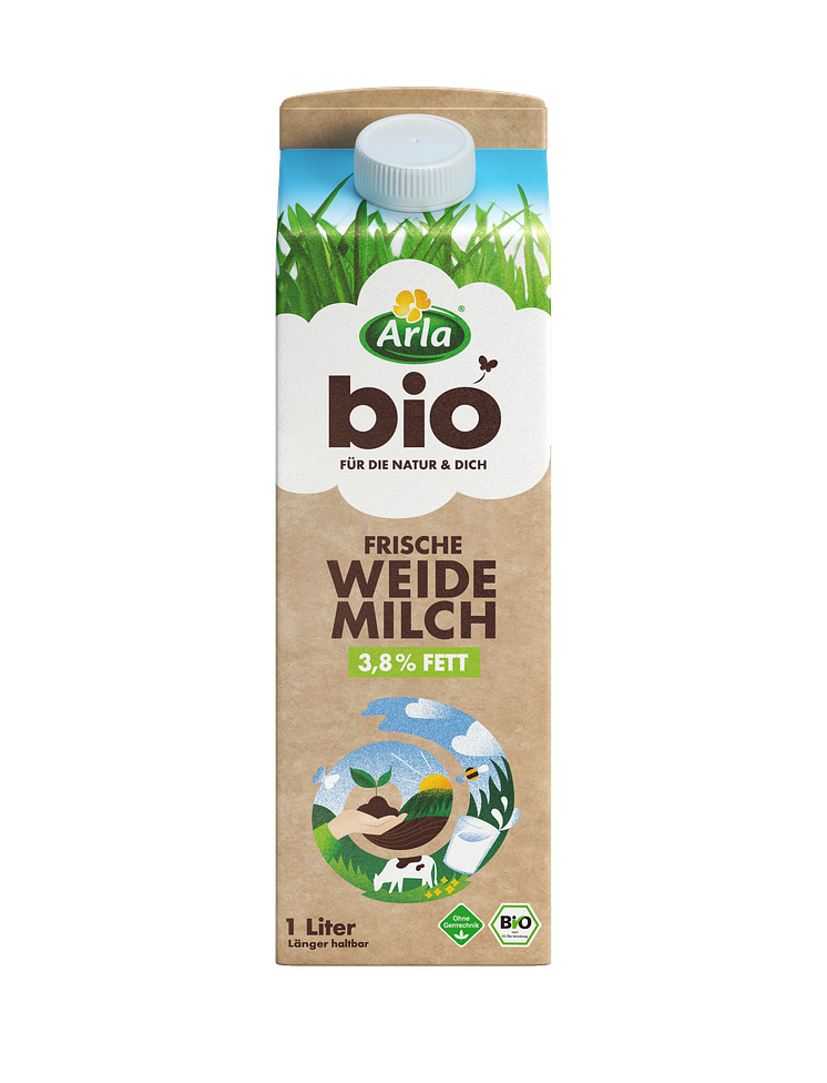 Arla Bio frische Weidemilch_in neuem Design