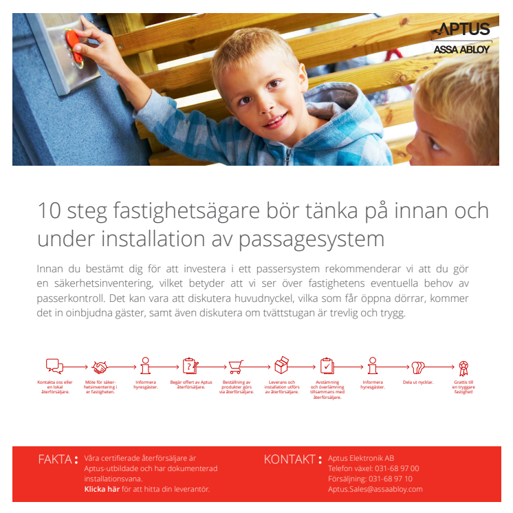 10 steg fastighetsägare bör tänka på innan och under installation av passagesystem