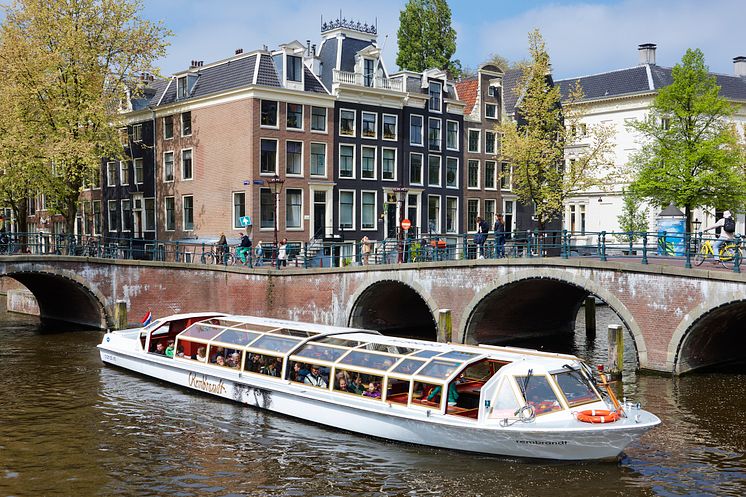 Sightseeing på Amsterdams kanaler