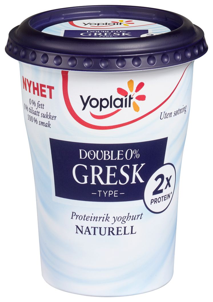 Yoplait Double 0% Gresk type - naturell