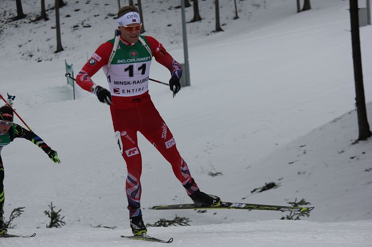 Fredrik Mack Rørvik i løypa, normalprogram menn, Junior-VM Minsk