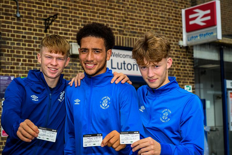 Luton Town FC academy players score free rail passes