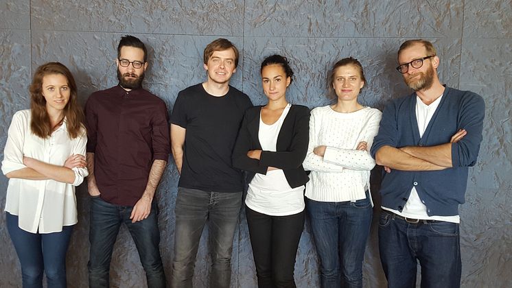 Marta Monge, Maxime Moreaux, Gareth Ladley, Marina Mellado, Bronka de Sage and Silas Grant (lecturer at Central Saint Martins)