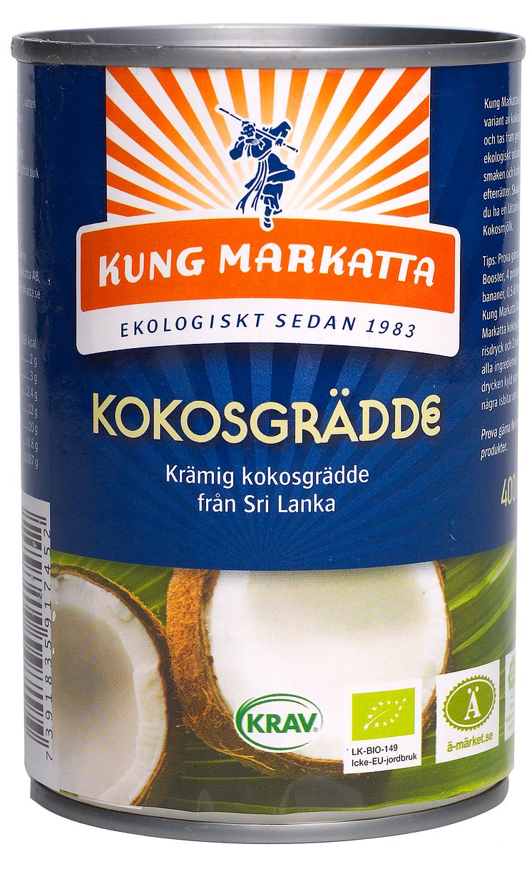 Kung Markatta lanserar ekologisk kokosgrädde