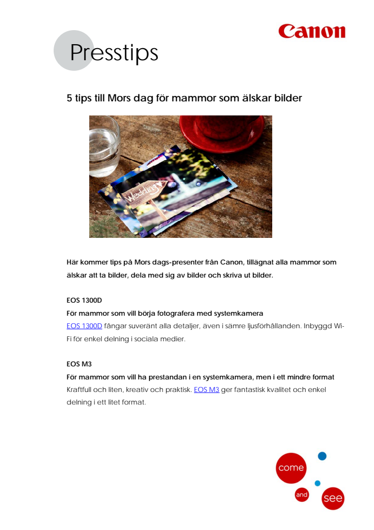 5 tips till Mors dag för mammor som älskar bilder 