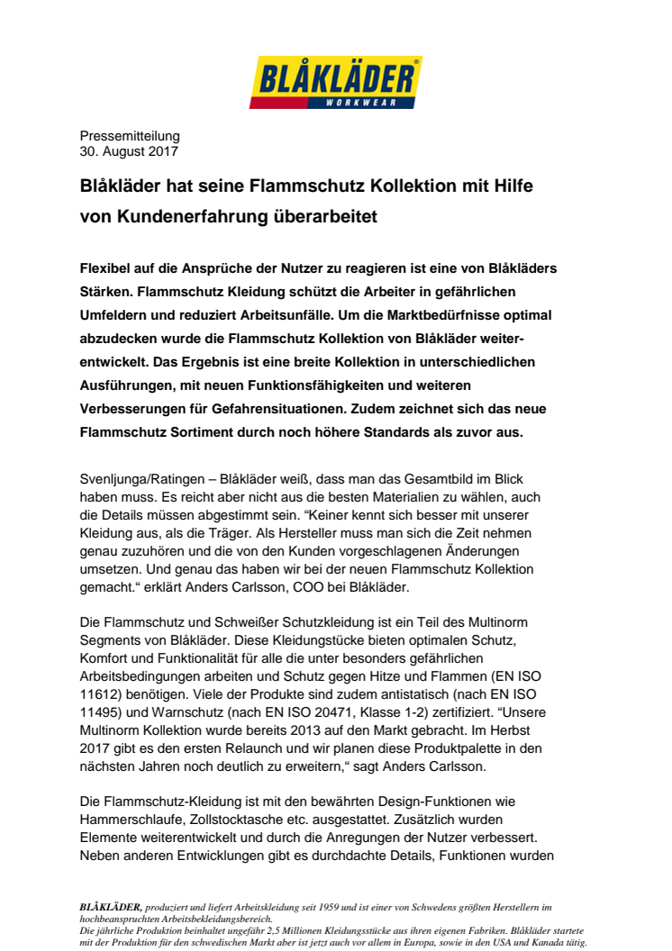 PDF PM Blaklader Flammschutz Relaunch