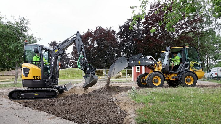 Volvo ECR25 och L25 Electric på demo