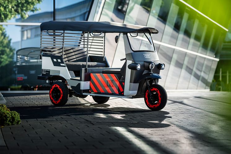 Audi rickshaw med second-life elbilsbatterier