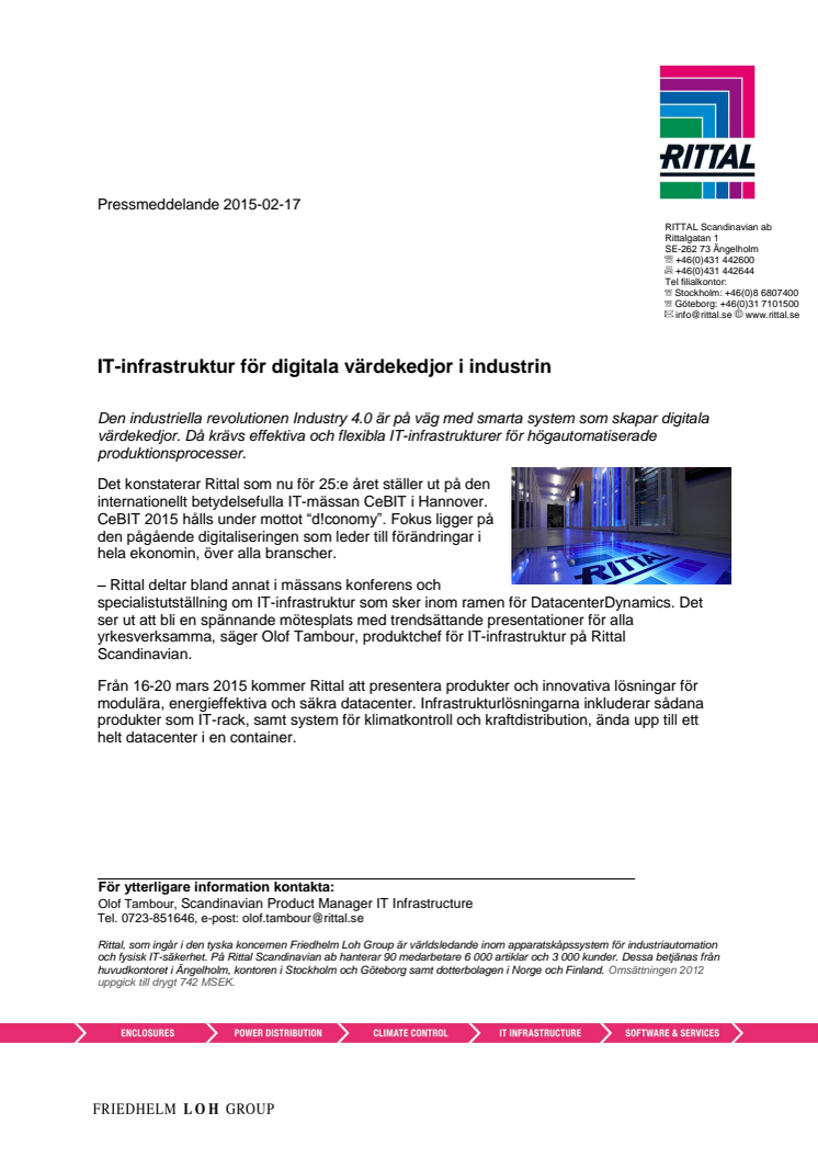 IT-infrastruktur för digitala värdekedjor i industrin