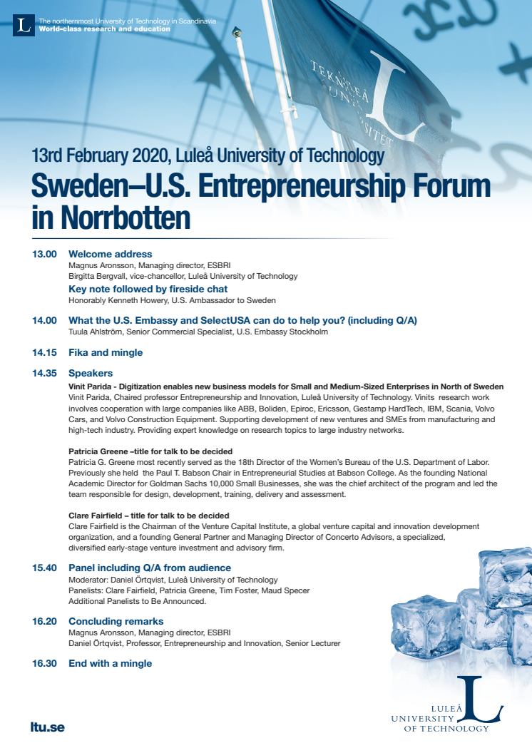 Sweden–U.S. Entrepreneurship Forum in Norrbotten