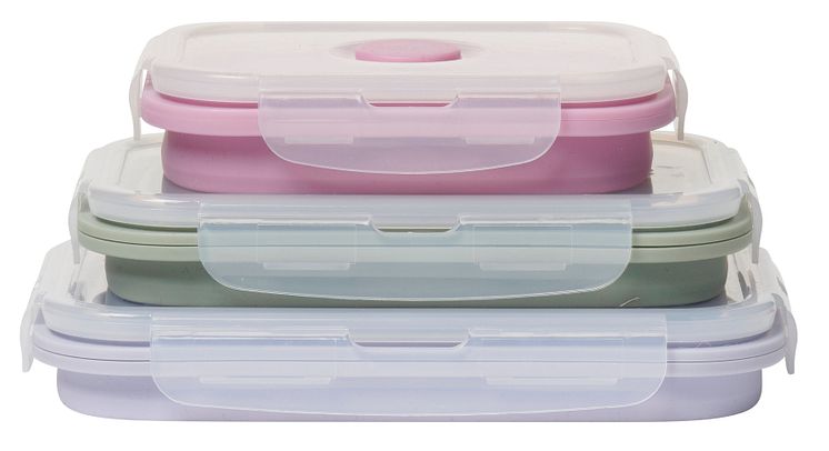 NYHET! Foldable Lunch box 3-pack Mixed colors Silicone 9,99 EUR.jpg